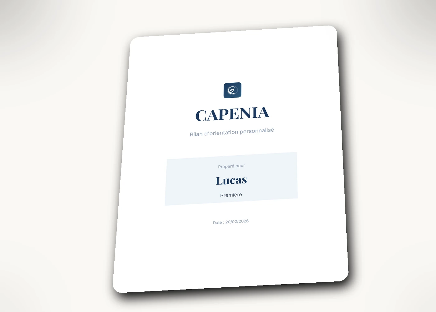 Aperçu du rapport Capenia - cliquez pour voir un exemple