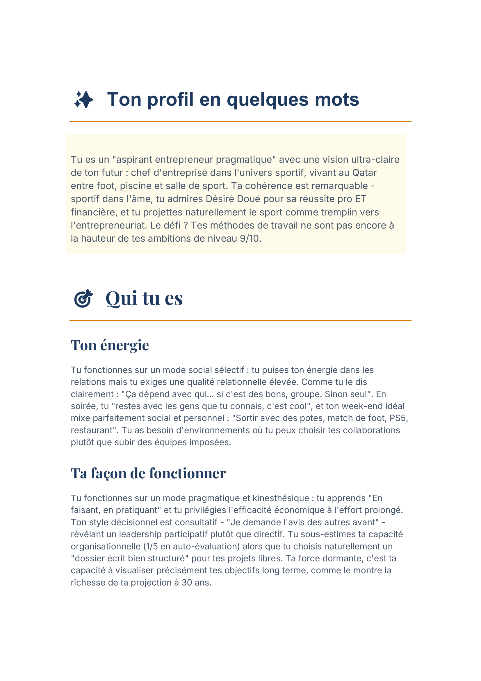 Page profil du rapport Capenia